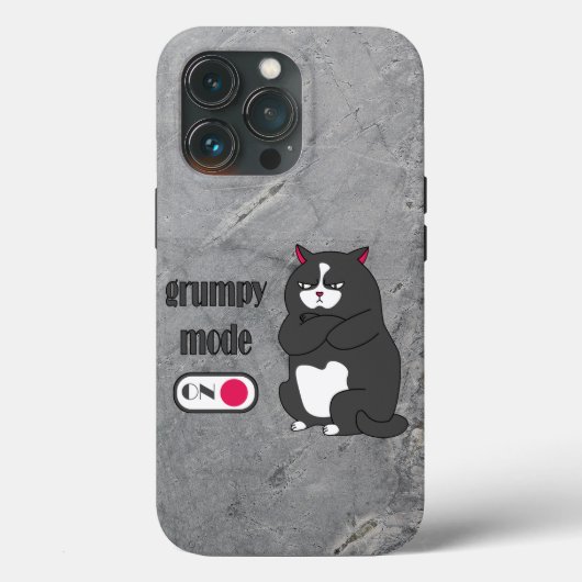 Grumpy mode op een rare vetkat Case-Mate iPhone case (Achterkant)