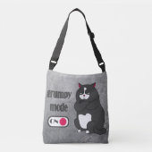 Grumpy mode op een rare vetkat crossbody tas (Voorkant)