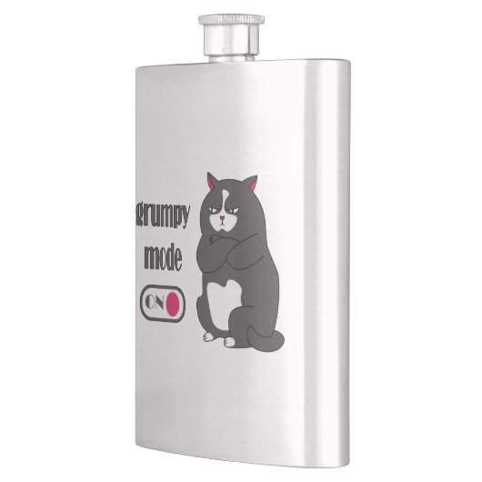 Grumpy mode op een rare vetkat flacon (Links)