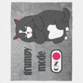 Grumpy mode op een rare vetkat fleece deken (Voorkant)