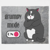 Grumpy mode op een rare vetkat fleece deken (Voorkant (Horizontaal))