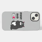 Grumpy mode op een rare vetkat iPhone hoesje (Achterkant horizontaal)