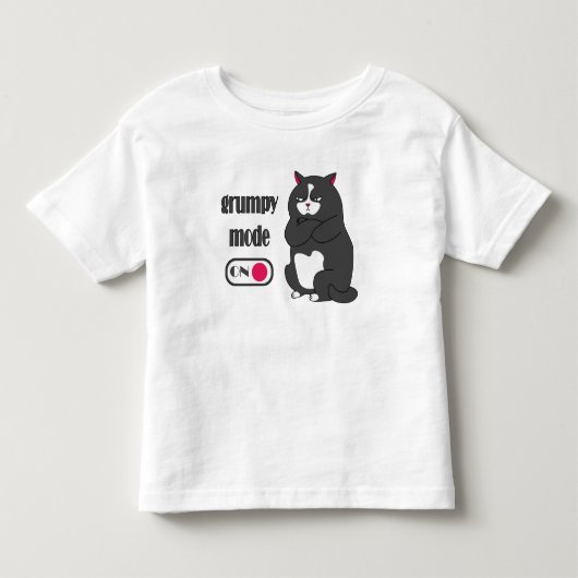 Grumpy mode op een rare vetkat kinder shirts (Voorkant)