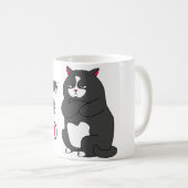 Grumpy mode op een rare vetkat koffiemok (Voorkant rechts)