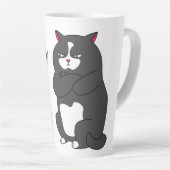 Grumpy mode op een rare vetkat latte mok (Rechterhoek)