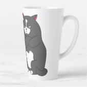 Grumpy mode op een rare vetkat latte mok (Rechts)