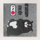 Grumpy mode op een rare vetkat legpuzzel (Horizontaal)