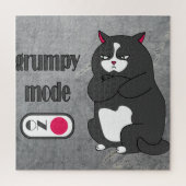 Grumpy mode op een rare vetkat legpuzzel (Verticaal)