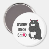 Grumpy mode op een rare vetkat magneet (Voorkant / Achterkant)