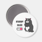 Grumpy mode op een rare vetkat magneet (Voorkant / Achterkant)