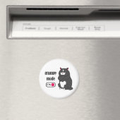 Grumpy mode op een rare vetkat magneet (Insitu (Vaatwasser))