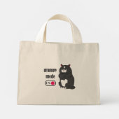 Grumpy mode op een rare vetkat mini tote bag (Achterkant)