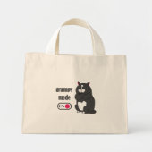 Grumpy mode op een rare vetkat mini tote bag (Voorkant)