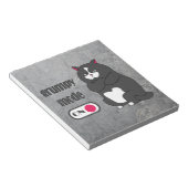 Grumpy mode op een rare vetkat notitieblok (Schuin)