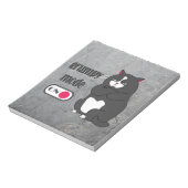 Grumpy mode op een rare vetkat notitieblok (Linkerzijde)