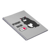 Grumpy mode op een rare vetkat notitieboek (Rechterzijde)