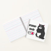 Grumpy mode op een rare vetkat notitieboek (Binnen)