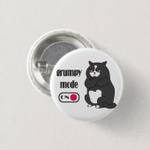 Grumpy mode op een rare vetkat ronde button 3,2 cm (Voorkant /achterkant)