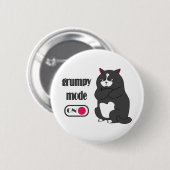 Grumpy mode op een rare vetkat ronde button 5,7 cm (Voorkant /achterkant)