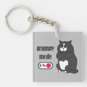 Grumpy mode op een rare vetkat sleutelhanger (Voorkant)