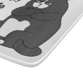 Grumpy mode op een rare vetkat snijplank (Hoek)