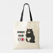 Grumpy mode op een rare vetkat tote bag (Achterkant)