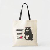 Grumpy mode op een rare vetkat tote bag (Voorkant)