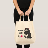 Grumpy mode op een rare vetkat tote bag (Voorkant (product))