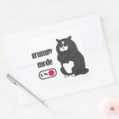 Grumpy mode op een rare vetkat vierkante sticker (Envelop)