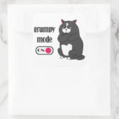 Grumpy mode op een rare vetkat vierkante sticker (Tas)