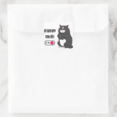 Grumpy mode op een rare vetkat vierkante sticker (Tas)
