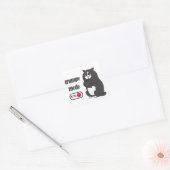 Grumpy mode op een rare vetkat vierkante sticker (Envelop)