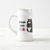 Grumpy mode op grappig kattenbier bierpul (Links)