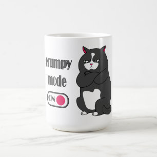 Grumpy mode op mok met gefrituurde kattenkoffie