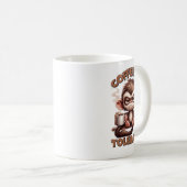 Grumpy Monkey "Koffie helpt me om idioten te toler Koffiemok (Voorkant rechts)