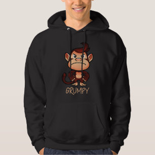 Grumpy Monkey Meme Esthetische Slechte Stemming ch Hoodie