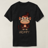 Grumpy Monkey Meme Esthetische Slechte Stemming ch T-shirt (Design voorkant)