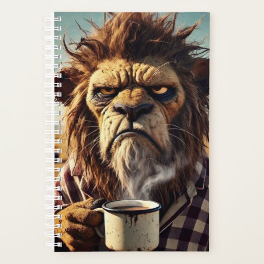 Grumpy Morning Lion Planner (Voorkant)