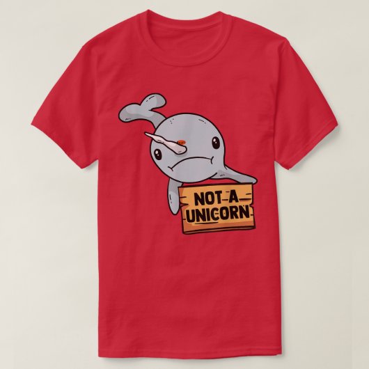 Grumpy Narwhal Hilarious Gezegde Unicorn Squishy L T-shirt (Design voorkant)