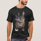 Grumpy Nederland Dwerg Konijn Met Sigaar Bad Bunn T-shirt (Voorkant)
