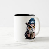 Grumpy Night Owl Tweekleurige Koffiemok (Voorkant rechts)