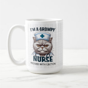 Grumpy Nurse Cat Mok – Grappig #NurseLife Gift