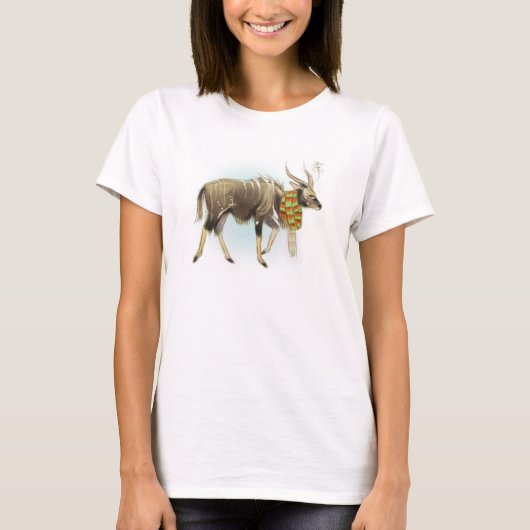 Grumpy Nyala met een sjaal op! T-shirt (Voorkant)