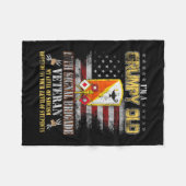 Grumpy Old 15th Signal Brigade Amerikaanse Vlag Ve Fleece Deken (Voorkant (Horizontaal))