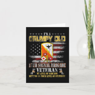 Grumpy Old 15th Signal Brigade Amerikaanse Vlag Ve Kaart
