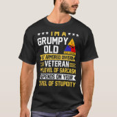 Grumpy Old 1st Armored Division Veteran Father Day T-shirt (Voorkant)