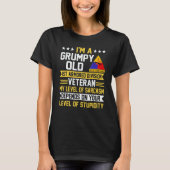 Grumpy Old 1st Armored Division Veteran Father Day T-shirt (Voorkant)