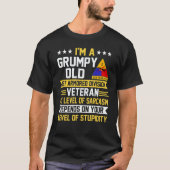 Grumpy Old 1st Armored Division Veteran Father Day T-shirt (Voorkant)