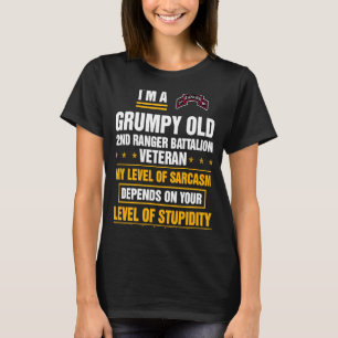 Grumpy Old 2e Ranger Battalion Veteran Soldaat X T-shirt