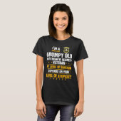 Grumpy Old 65th Infantry Regiment Veteran Soldaat T-shirt (Voorkant volledig)